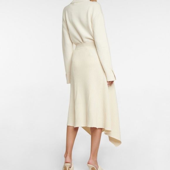 Loro Piana Cream Silk Midi Skirt, Size S - Picture 3 of 11